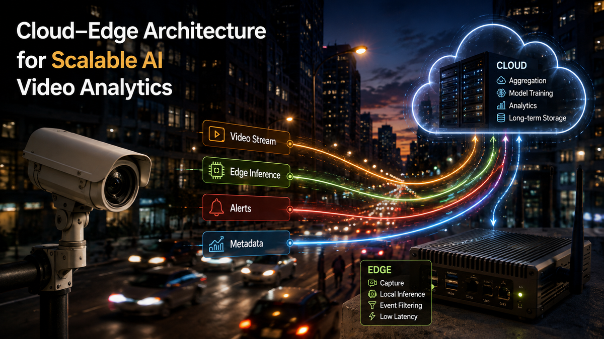 Cloud Edge Hybrid Architecture for Scalable Camera Intelligence