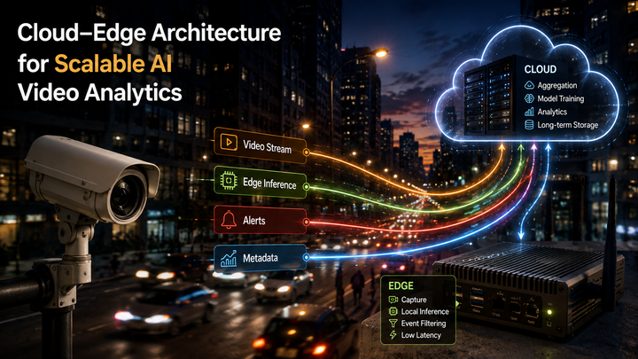 Cloud Edge Hybrid Architecture for Scalable Camera Intelligence